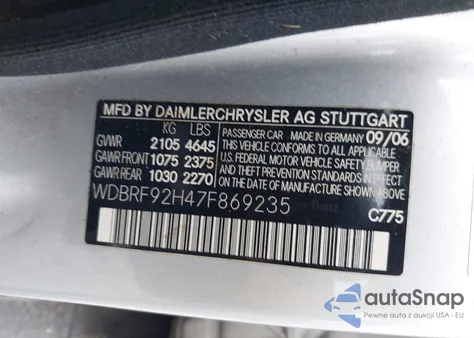 2007 Mercedes-Benz C 280 Luxury 4Matic from USA, damaged, VIN WDBRF92H47F869235